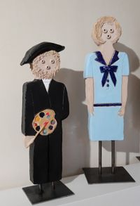 Belgica - Anne Marie Bousselet - 2 Statuettes