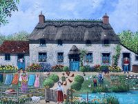 B&eacute;lgica - Th&eacute;r&egrave;se Coustry - Cortijo con narcisos